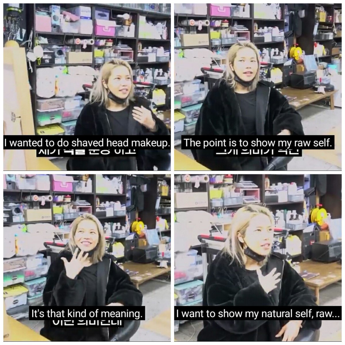 In her spit it out mv, Solar appeared with a bald head to show off her raw self. She was the first female kpop idol to do so without fear of knetz censure. So many girls were inspired by her and the bald girls found support by seeing a public figure not afraid to show herself