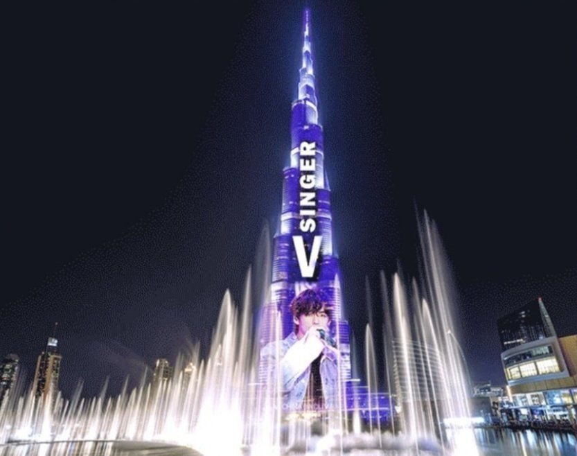 Asiaholic آسيا هوليك On Twitter ڤي من بانقتان هو أول آيدول في التاريخ يعرض له إعلان فردي على برج خليفة وهي هدية قدمها له معجبيه الصينيون بمناسبة عيد ميلاده يوم ٣٠