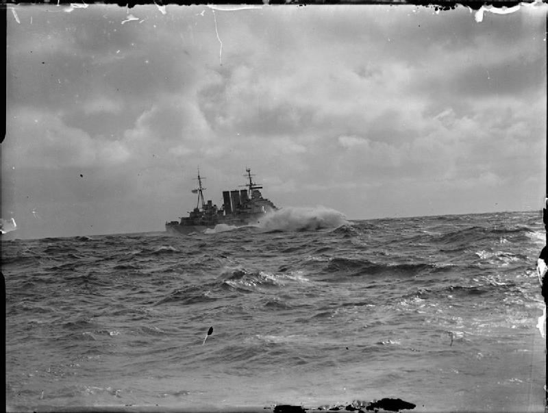 At this stage of the war, HMS Berwick & HMS Dunedin lacked radar, while HMS Bonaventure's Type 279 set was primarily for air warning, rather than surface gunnery, so the British frequently had only Hippers gun flashes to aim by, & Cpt Meisel used the heavy weather well.