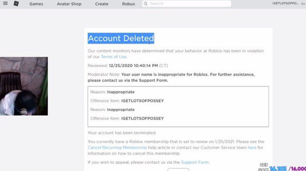 Callahansbetch's tweet image. #CANCELROBLOX UNBAN HIM