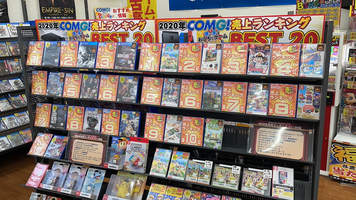 コング小千谷店 公式 年ゲームランキングコーナーです ˆoˆ 皆さんは何本プレイしましたか まだプレイしてないのであれば年末年始で是非遊んでみて下さい W ノ Comg 小千谷 年ランキング