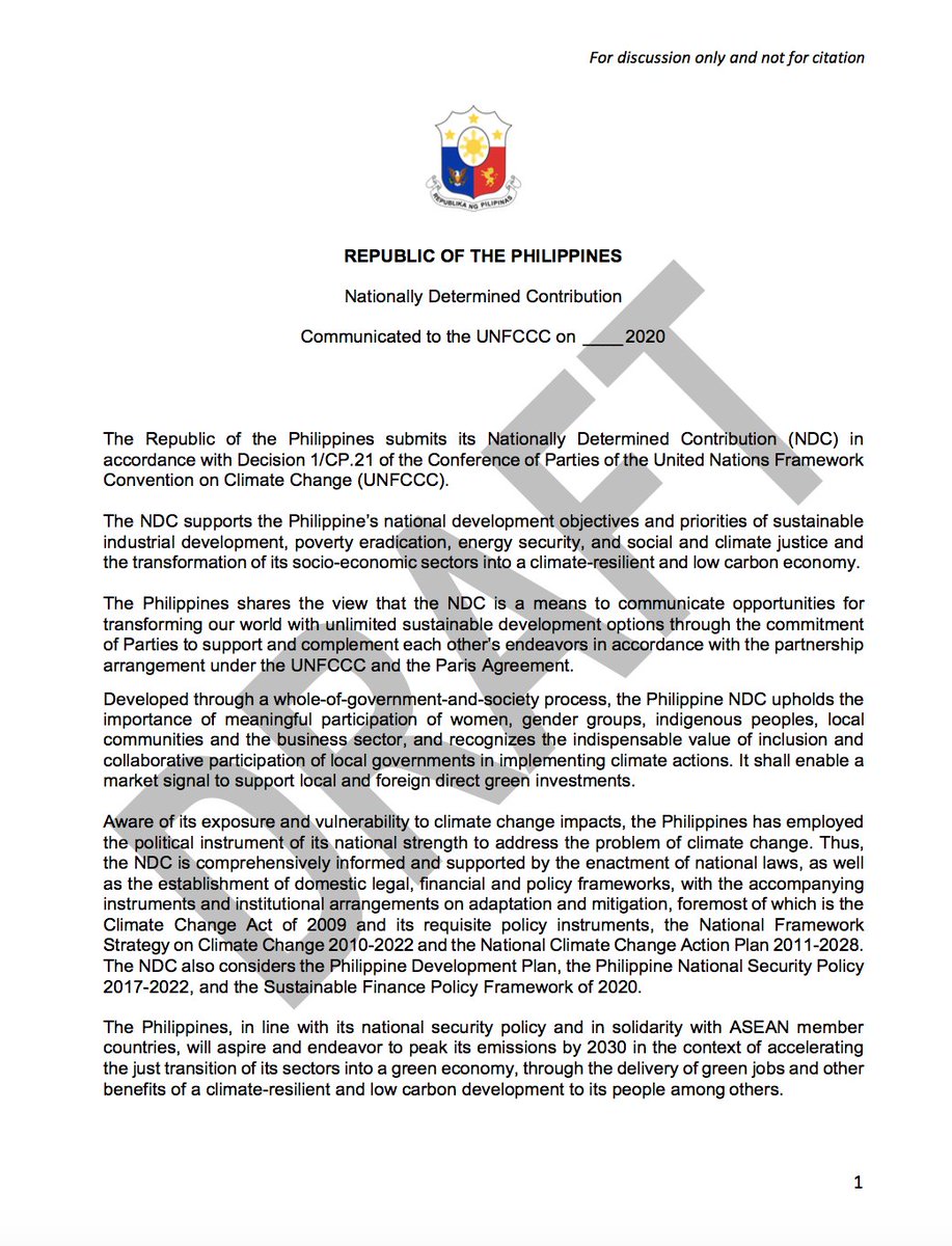 Pia Ranada Look Draft Contribution Of The Philippines To The Paris Climate Change Agreement Has The Country Lowering Its Carbon Emissions Reduction Target To 30 From The 70 Promised In