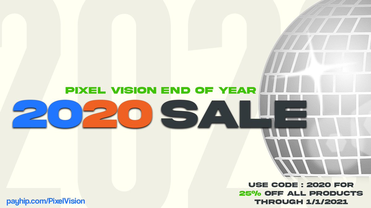 PixelVisionCo's tweet image. Pixel Vision is having an end of year sale! Make sure to use code "2020" for 25% off ALL products at checkout! Check out the store here, payhip.com/pixelvision!

#design #logo #stream #streaming #graphicdesigner #designer #christmas #twitch #youtube #gfx #art #smallbusiness