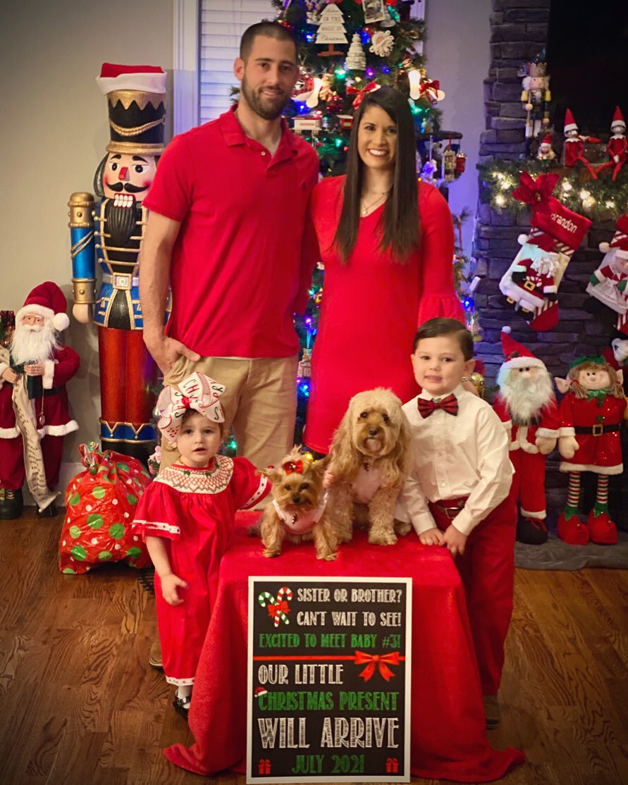 Merry Christmas from my family to yours! We’ll still be celebrating in July, when our little gift is set to arrive! Baby Cumpton #3 coming soon! 👶🏼