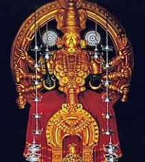 demon Daruka. The poojas are conducted under direct instructions from Sri Bhagavathi Herself. Five 'Sri Chakras' are installed here by Adi Shankaracharya, are believed to be the main source of the powers of the temple.In Garbhagriham, Devi is of about
