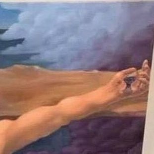 He should stick to painting clouds. Hands & feet are hard y’all