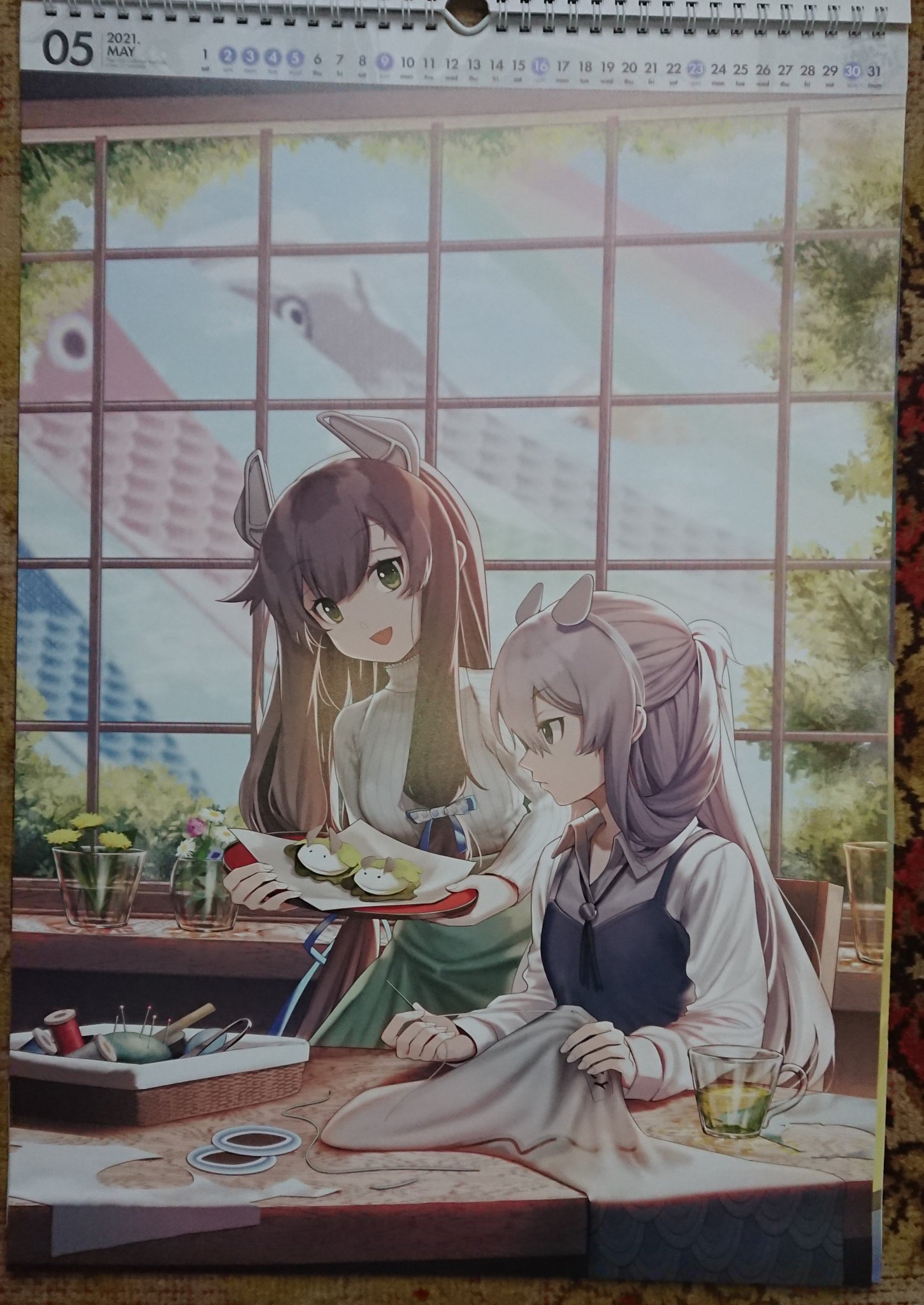 Sada 21年艦これカレンダー届いた また表紙は偽装だけか Fletcherかわええ 5月の右は４７ 左はだれだろ