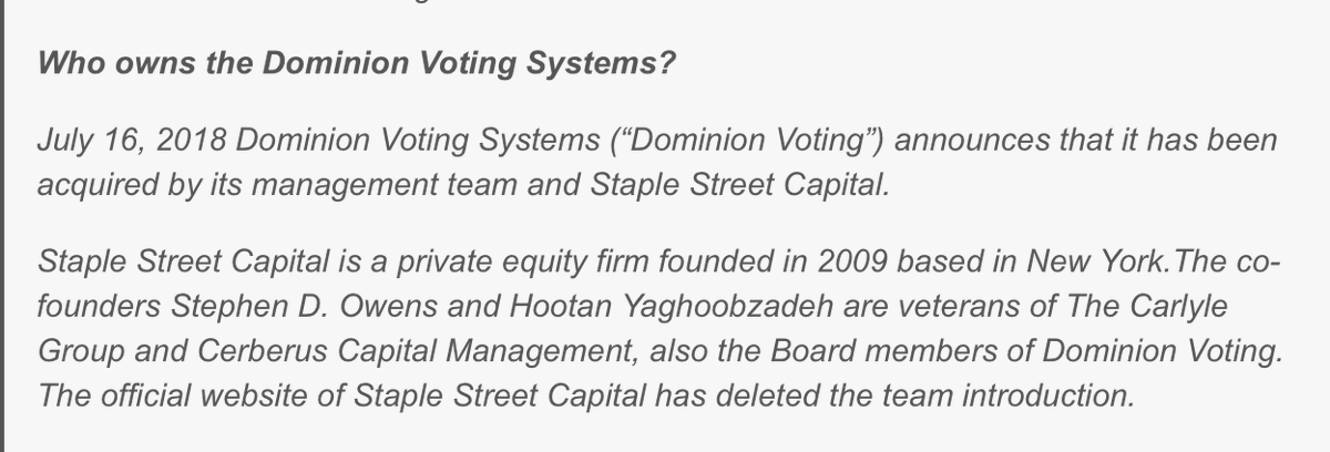 This might just be a strange coincidence...but

The ATT building in Nashville that was blown up today was owned by Cerebus Capital.  Owners of Dominion Voting Systems,(the company many people are accusing of voter fraud) are former executives from Cerebus.

🤔
#FelizNavidad