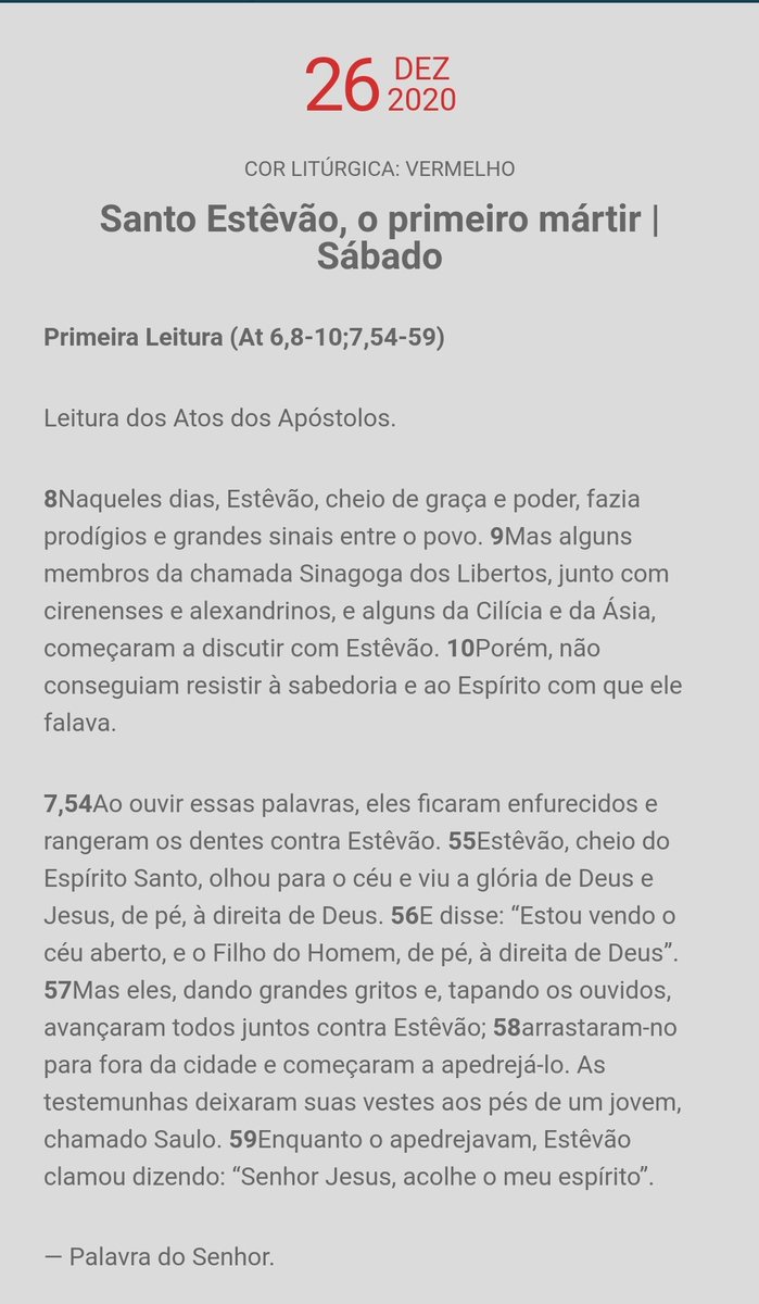 PeWagnerEduardo's tweet photo. #1aLeitura #PrimeiraLeitura #SantoEstevão #AtodosApóstolos #mártir #diácono #discípulo #Jesus #FilhodoHomem #apedrejado #EspíritoSanto https://t.co/2DQ8kelQHH