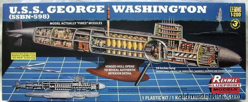 And one interesting snippet was how the 1:200-scale plastic model sub (the George Washington class) from American company Renwal, which was appraised by PRC designers to have "high precision" details, helped in no small way in the design of the PLA Navy's nuke boat. 2/