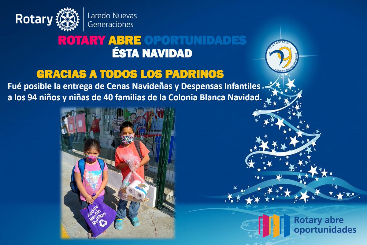 NgLaredo's tweet photo. 💖💛💙 𝐍𝐀𝐕𝐈𝐃𝐀𝐃 𝐄𝐍 𝐓𝐔 𝐂𝐎𝐋𝐎𝐍𝐈𝐀 2020 🎄🎁
#rotaryabreoportunidades
#rotaryinternational
#distrito4130
#zona25a
#rotariolaredong https://t.co/N2eZd2003O