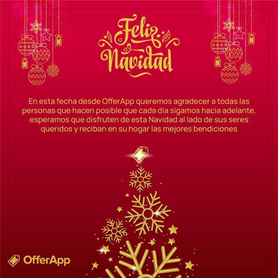 offerappstore's tweet photo. Deseándoles a todos una Feliz Navidad 🎄✨que la luz de Jesús ilumine sus hogares y sus corazones. 🙏🏼❤️ mucha prosperidad para el año 2021. #merrychristmas #OfferApp https://t.co/hegxXaHZ9w