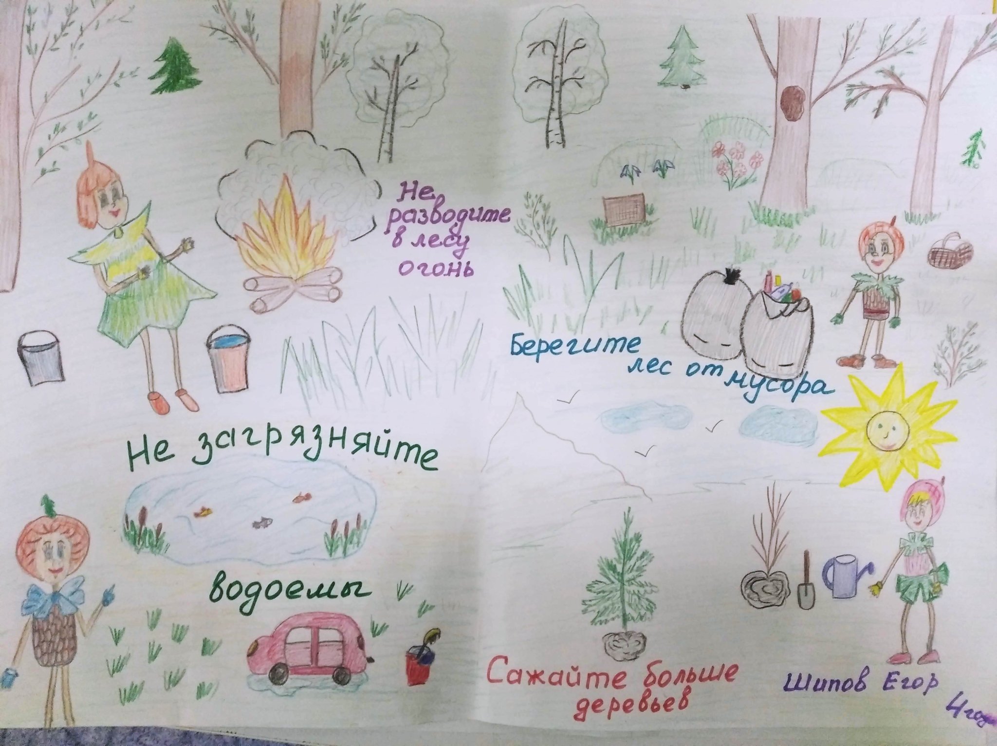 Эколята молодые защитники природы рисунки