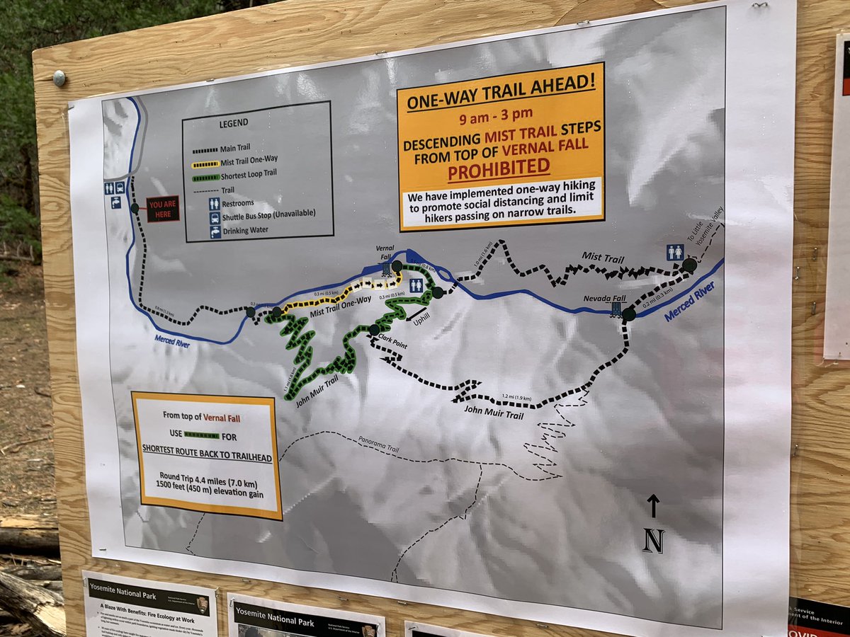 mandacurrell's tweet photo. Current Mist Trail and John Muir Trail status #nps #yosemite https://t.co/taJDA5Jc9B