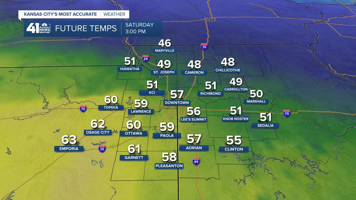 WesWeather's tweet photo. Temperatures should be warmer tomorrow in #KC but how warm you get depends on where you are...
Warmer to the SW and cooler to the NE. #mowx #kswc #kcwx https://t.co/CjTyTvntNK