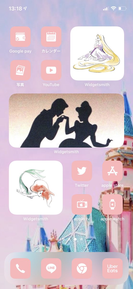 Az Icon ディズニープリンセスで作るホーム画面 ディズニープリンセス Iphone12