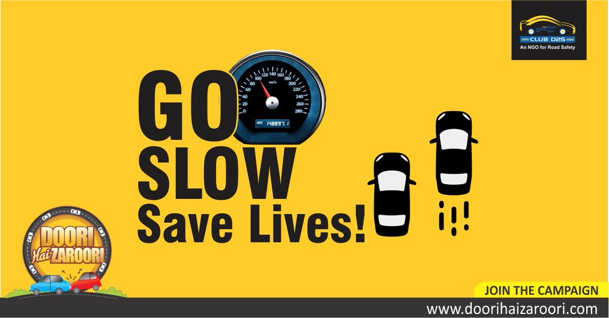 ClubD2S's tweet photo. Rushing on the road may either save a couple of minutes or take a life. โ๏ธ๐ฉธ
Go slow, Drive safe, Save lives!
#TrafficDistancing #DooriHaiZaroori #RoadSafety #JabHumBadlengeTohDeshBadlega #BeTheChange https://t.co/zkStXRv74S