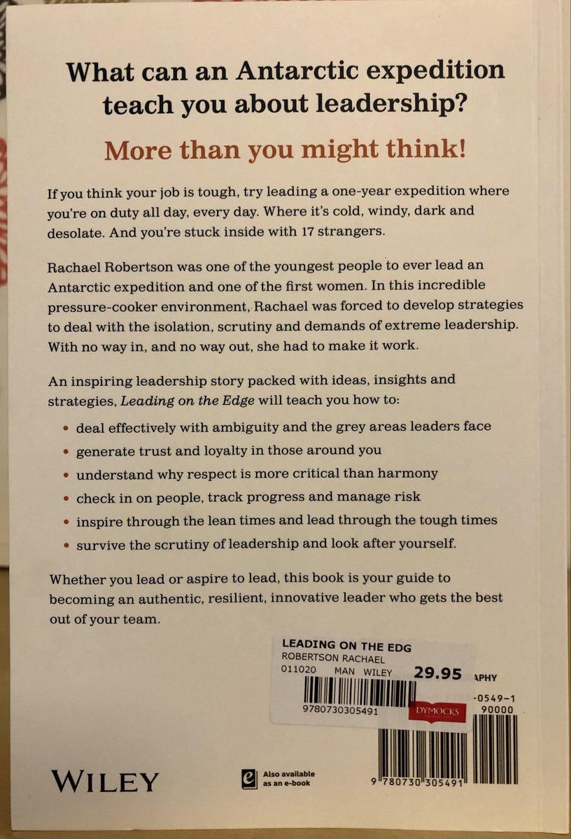 nomad_penguin's tweet photo. I ripped through this fantastic mix of actionable leadership tips and memoir of a year spent living in Antarctica. A great read and one I can see myself coming back to regularly. #read2020 https://t.co/WrkFRK3SXS