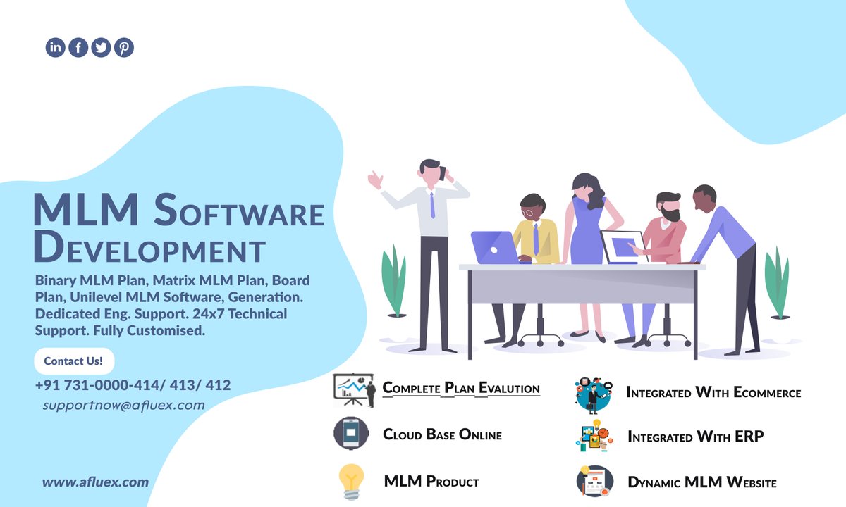 AfluexLlp's tweet photo. 100% Accurate Calculation, Customize MLM Software,5+ Year Experience 100+ Client, Online Shopping, legal consultancy. On-Time Delivery. https://t.co/pl9wWDpSiq #MLM #mlm2020 #softwaredevelopment #webdesign #webde #software #webdeveloper #mobileapp #appdevelopment #Android #AppSto https://t.co/FocCbJ4Bfe