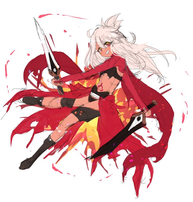 特に意図してたわけじゃないんだけど、ソシャゲ風になったクロエちゃんのラフです。 