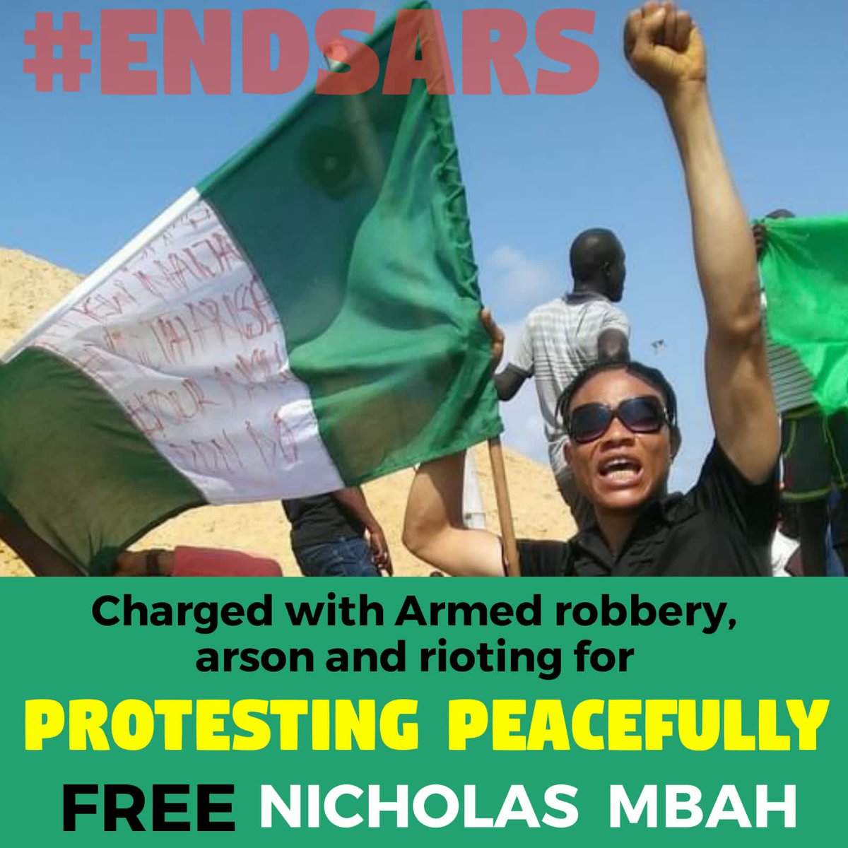 AyowoleSanyaolu's tweet photo. #EndSARS protester, Nicholas Mbah spent his Xmas in KiriKiri for daring to challenge systemic impunity. He is spending his third month in prison for being among millions of people who fought to end the rein of @PoliceNG brutality. #freenicholasmbah #RevolutionNow https://t.co/hcxH6Hjx0q