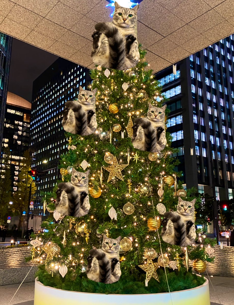 猫のさばみそ ごましお 需要ないと思いますが ツイートしたごましおクリスマスツリー画像のクレジットなし高画質版を自己満足でそっと置いておきます W ごましお マンチカン 猫 猫好きさんと繋がりたい ごましおツリー