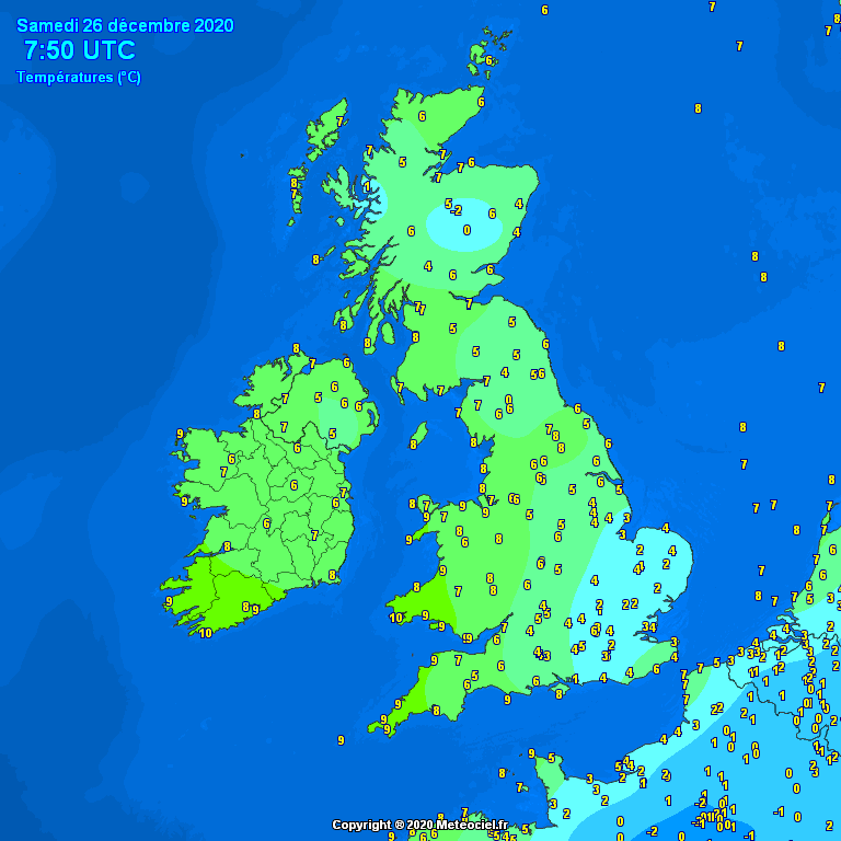 British_wx's tweet photo. Latest update of UK temperatures, wind, satellite image (showing cloud cover), and lightning activity. https://t.co/TQbW2TJ6Os