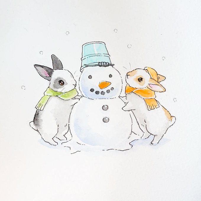 「雪だるま 立つ」のTwitter画像/イラスト(古い順)