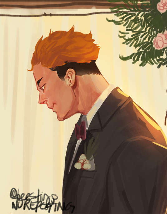 atkt wedding comm for @leclerqi !!!!! I HOpe you like it!!!! quite happy how this turned out. (thank u jc leyendecker for the inspo) 