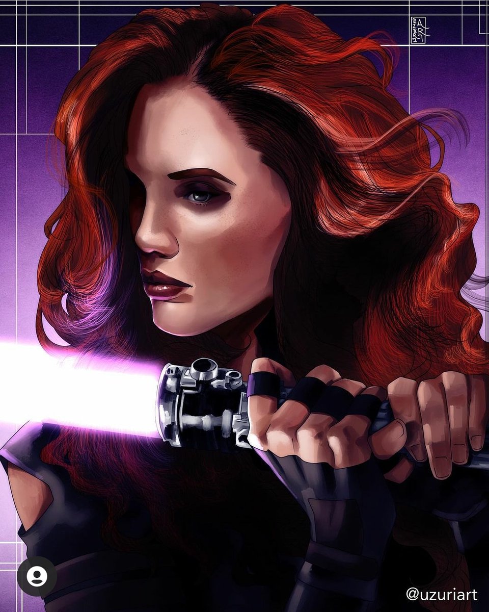 Mara Jade Skywalker by Uzuri <a href="/uzuriart/">raquel</a> . I particularly liked how the gloves look like - it reminds me of my work out gloves which are quite practical. Moreover, I am impressed how the artist managed to keep Mara beautiful in spite of her ageing.
#MaraJade #MTFBWY