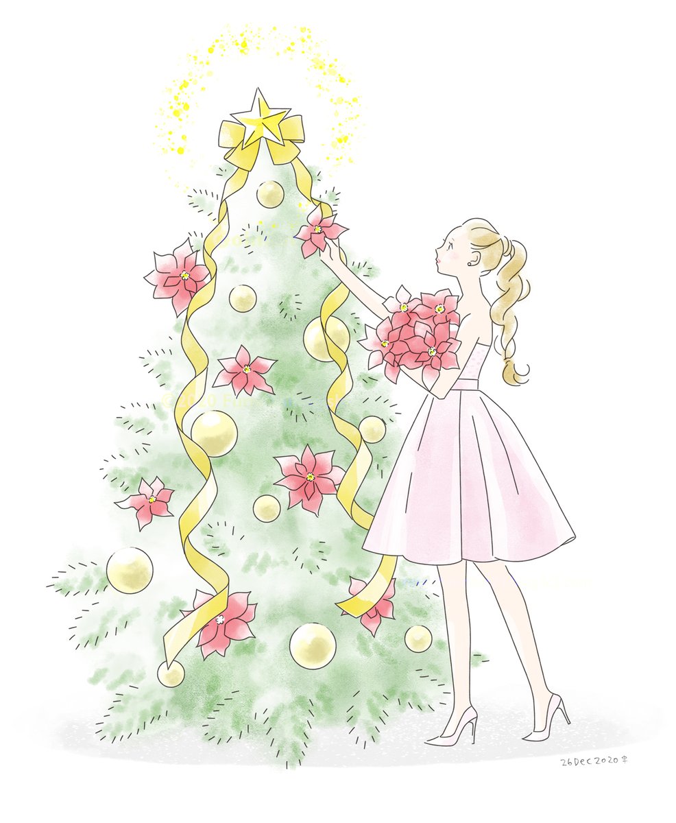 「一日遅れてしまいましたがメリークリスマスです #イラスト #illustrati」|山岸史のイラスト