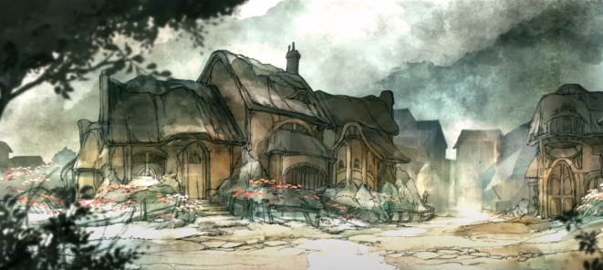 Ils en ont ensuite extrait des tâches afin de confectionner des brushes personnalisées, c’est-à-dire des pinceaux numériques qui utiliseraient et déclineraient leurs empreintes picturales « papiers » sur ordinateur ! #conceptart