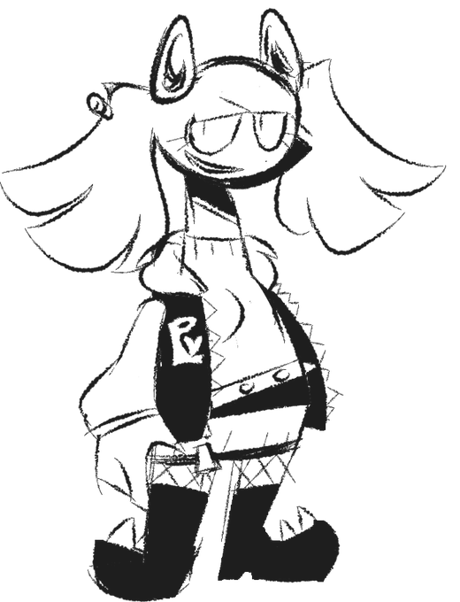 katz's ex girlfriend, Diamond. gave her punkier clothes this time 
