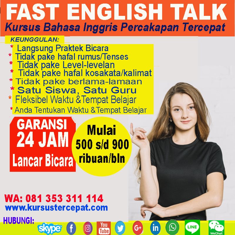 faststudytour's tweet photo. KURSUS Bahasa Inggris Percakapan CEPAT Persiapan Kerja KAPALPESIAR/Hotel/Villa/Resto/SPA/Kuliah/Sekolah/Berbisnis/TOEFL/IELTS?Garansi 24JAM Mahir.WA081353311114 https://t.co/SsZTQv0xpp https://t.co/2C2p6kFq62