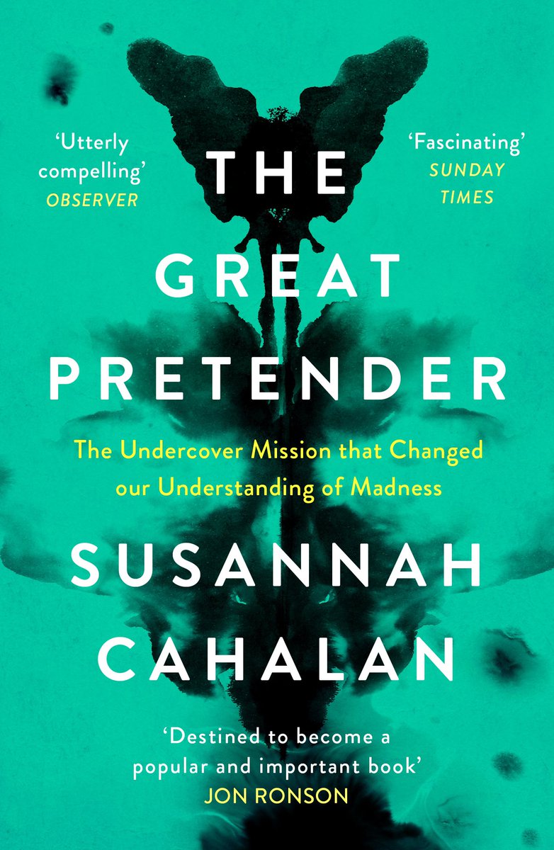 I am 45 pages into The Great Pretender by  @scahalan and it's already one of the best books on mental illness I've read. I have goosebumps from the documented historic abuse and mistreatment of "patients". I have a feeling I know where this is heading as we approach present time.