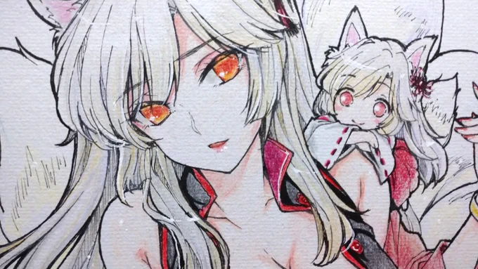 チャイナヒガンバナさん&ちっこいヒガンバナっち(フラワーナイトガール)
の直筆色紙✏️ 
