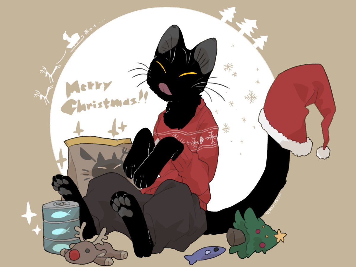 hat red sweater christmas sweater sitting furry closed eyes  illustration images