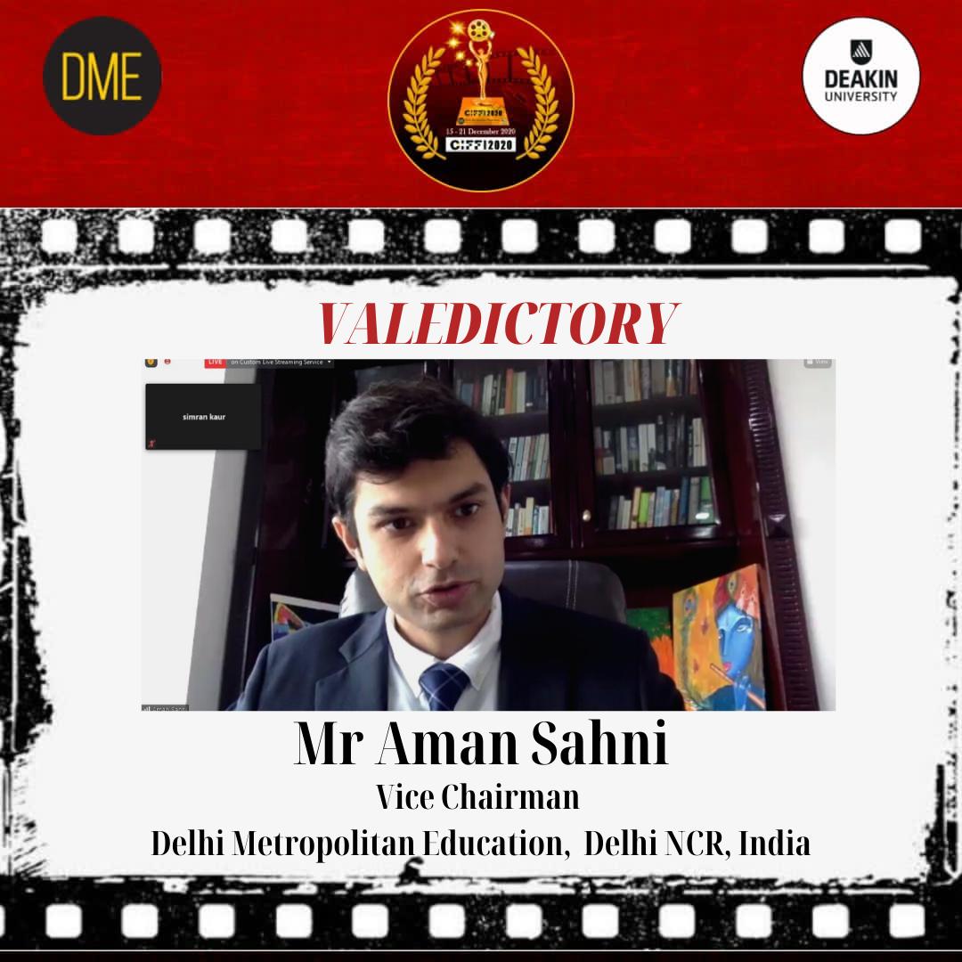 Mr Aman Sahni
#CIFFI2020 Vice Chairman of Delhi Metropolitan Education

#cinema2020
#internationalfilmfestivalofindia