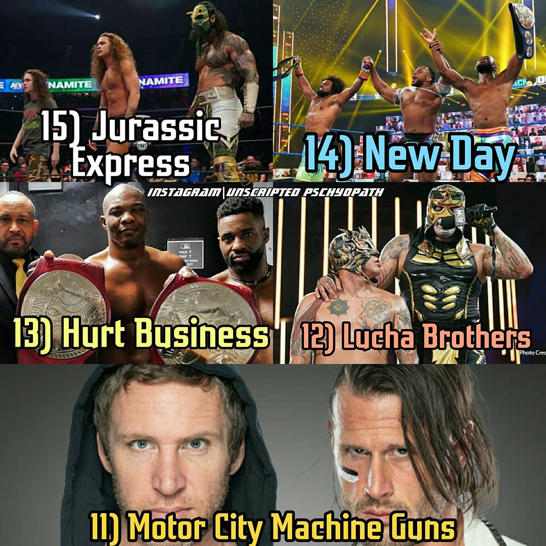 THREAD Top 30 Tag Teams In 2020. All personal choices and only 4 companies considered i.e; WWE, AEW, NJPW and Impact Wrestling  #WrestlingCommunity