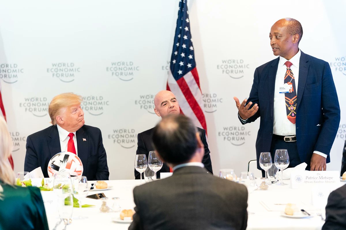 Another criticism of Dr Motsepe was when he had to apologize after what he told Donald Trump on the sidelines of the World Economic Forum in Davos, Switzerland. "Africa loves America. Africa loves you... We want America to do well. We want you to do well," he said to Mr Trump.