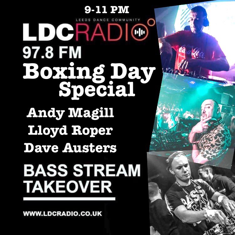 BassStreamradio's tweet photo. Boxing Day special Tonight on @LDCRadioLeeds 97.8 FM Lloyd Roper &amp;Andy Magill #GetTKnow #Leeds #FM #Radio #Christmas2020 #Special https://t.co/IsfzNAlKs4
