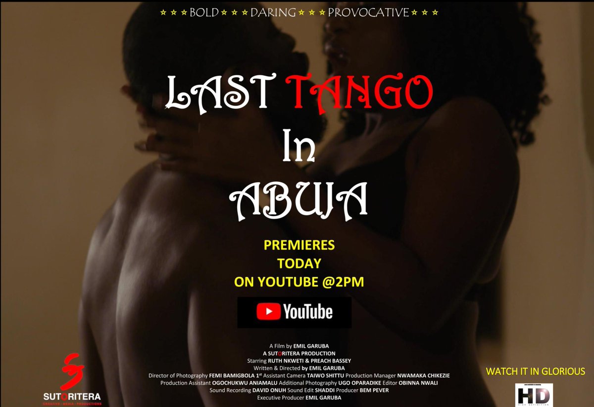 SutoriteraNG's tweet photo. Less than 2 hrs to the world premiere of Last Tango in Abuja on @YouTube π¬π½οΈποΈπΏ
Follow Sutoritera Projects on YouTube to witness the tango π Link: (https://t.co/7JuIuYycIw)
#YouTubePremiere #LTIA #LastTangoInAbuja #ShortFilm #Sutoritera #SutoriteraProjects #π³π¬ https://t.co/de6LLDhG0W