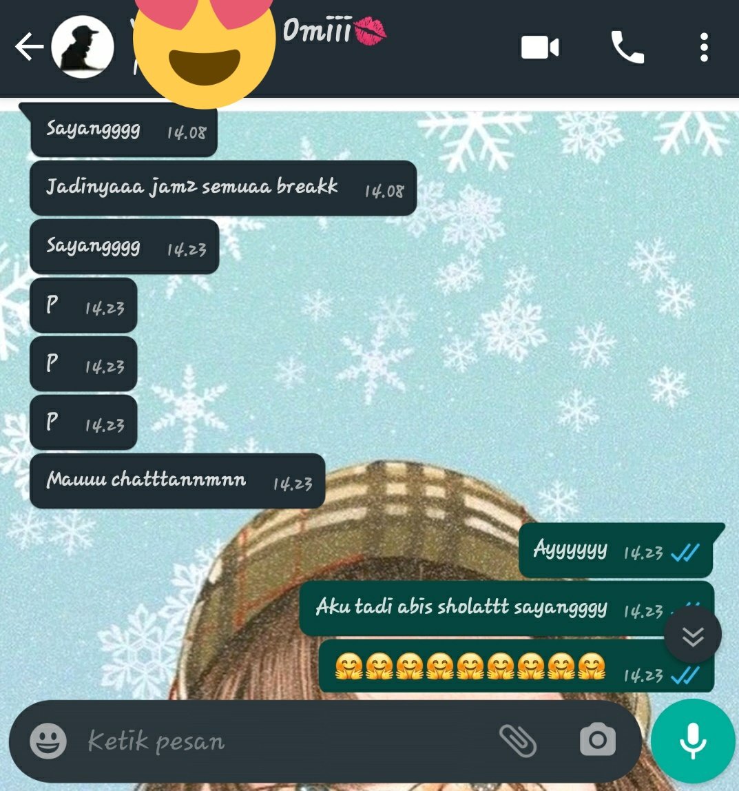 Sama² kerja tapi breaknya gua terlalu bebas dan dia cuma sejam, hmm dibilang bucin gaterima tapi begitu🥰