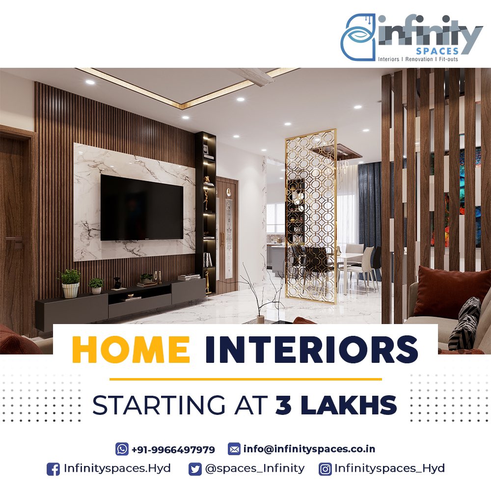 NuthalapationX's tweet image. Give your home a beautiful Finish with personalised,Pocket Friendly Interiors.
We at InfinitySpaces help with State of the Art Custom Designs and Execution within the stipulated timelines
Reach us @ +91-9966497979 for Free Design consultation. 
#infinityspaces
#hubiocreativeworks