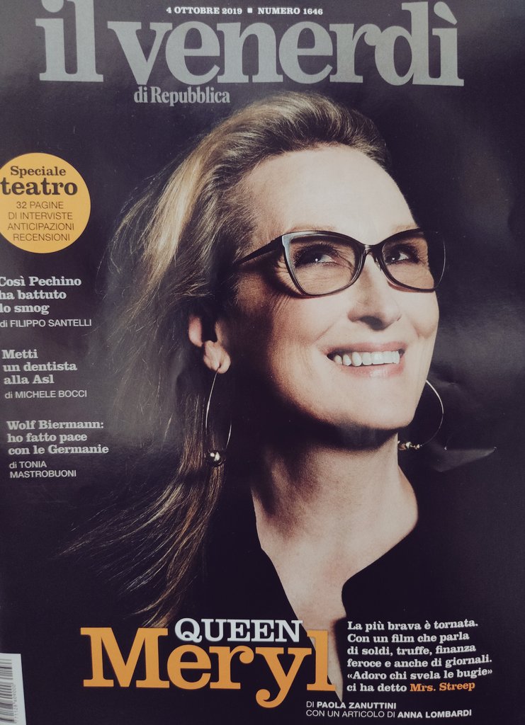 Sar_93's tweet photo. Let's remember that in Italy one of the most important "men's journal" last year did this: #QueenMeryl #MerylStreep They love her. https://t.co/i69XUWovf1