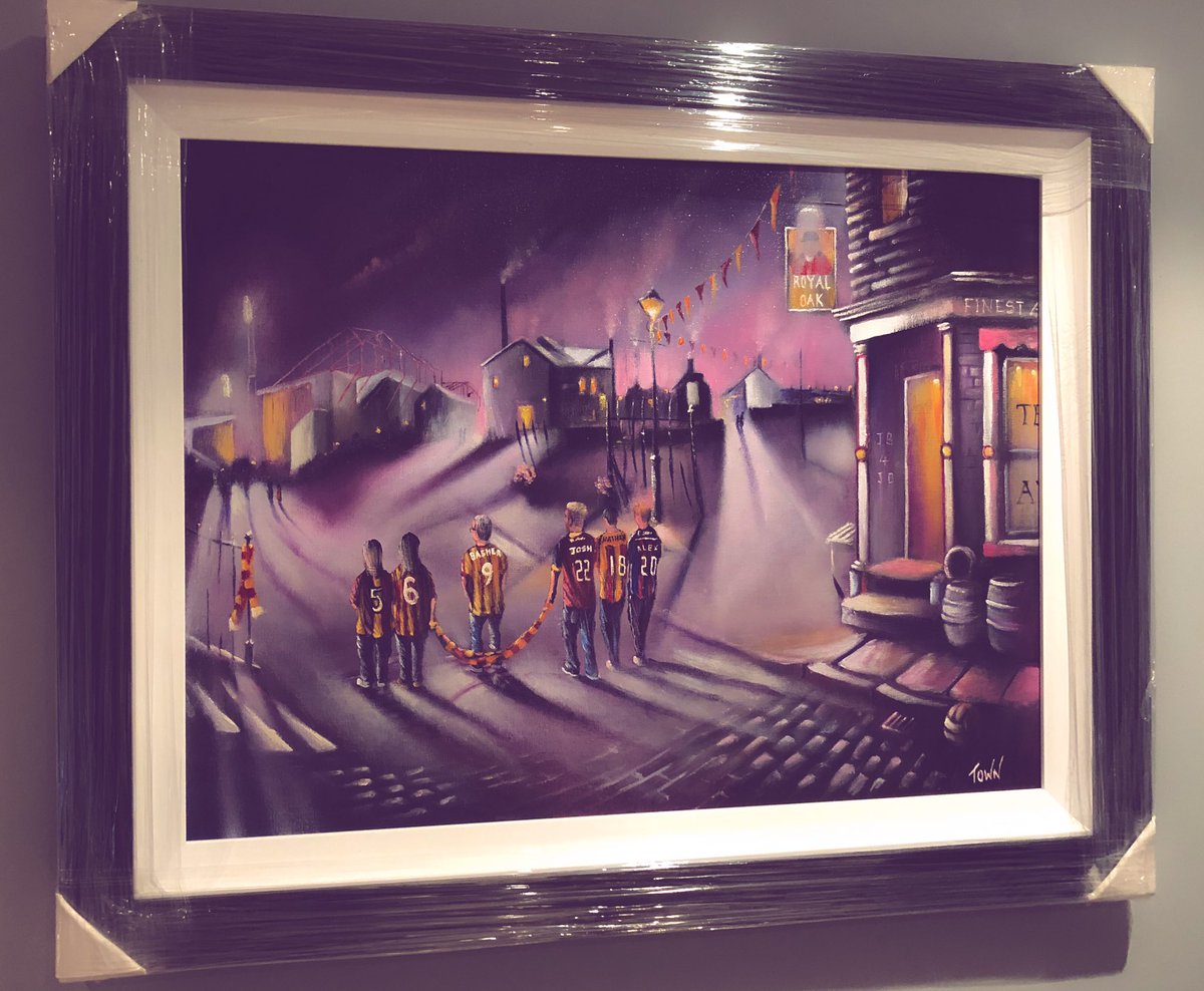 StadiumPortrait's tweet photo. A couple of #bcafc #bantams #bradfordcity #paraders oil painting commissions completed for clients as Xmas gifts https://t.co/1JXUU3nrnf