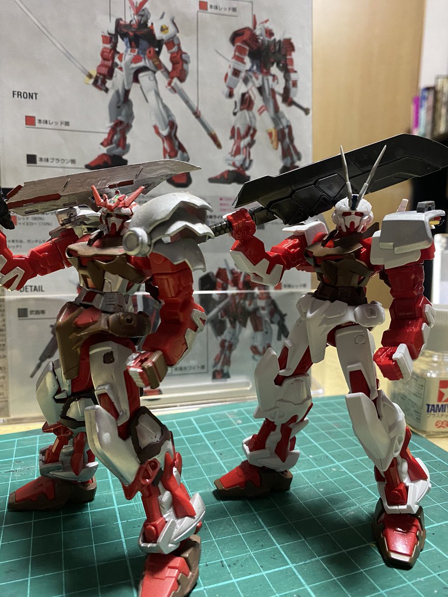 ジョルノ ジョバーナ オバヒが 2月25日に終わっちまうって事で名残惜しい気持ちを別の形で残していこう計画第二段 途中経過 Sr英雄 アッシュコンセプト 2回目制作 Hgアストレイ レッドフレーム 同コンセプトの過去作を添えて オーバーヒット