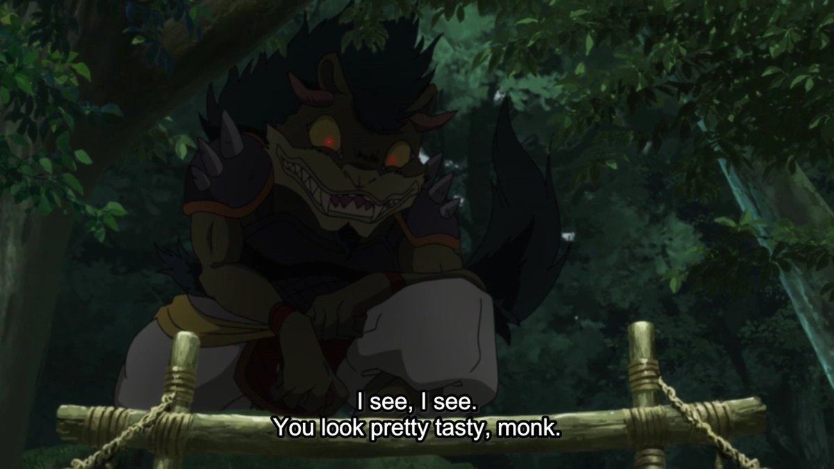 Totetsu, the last of the Four Perils makes an appearance, and has a habit of eating monks.Beware of vore in this episode.  #YashaHime