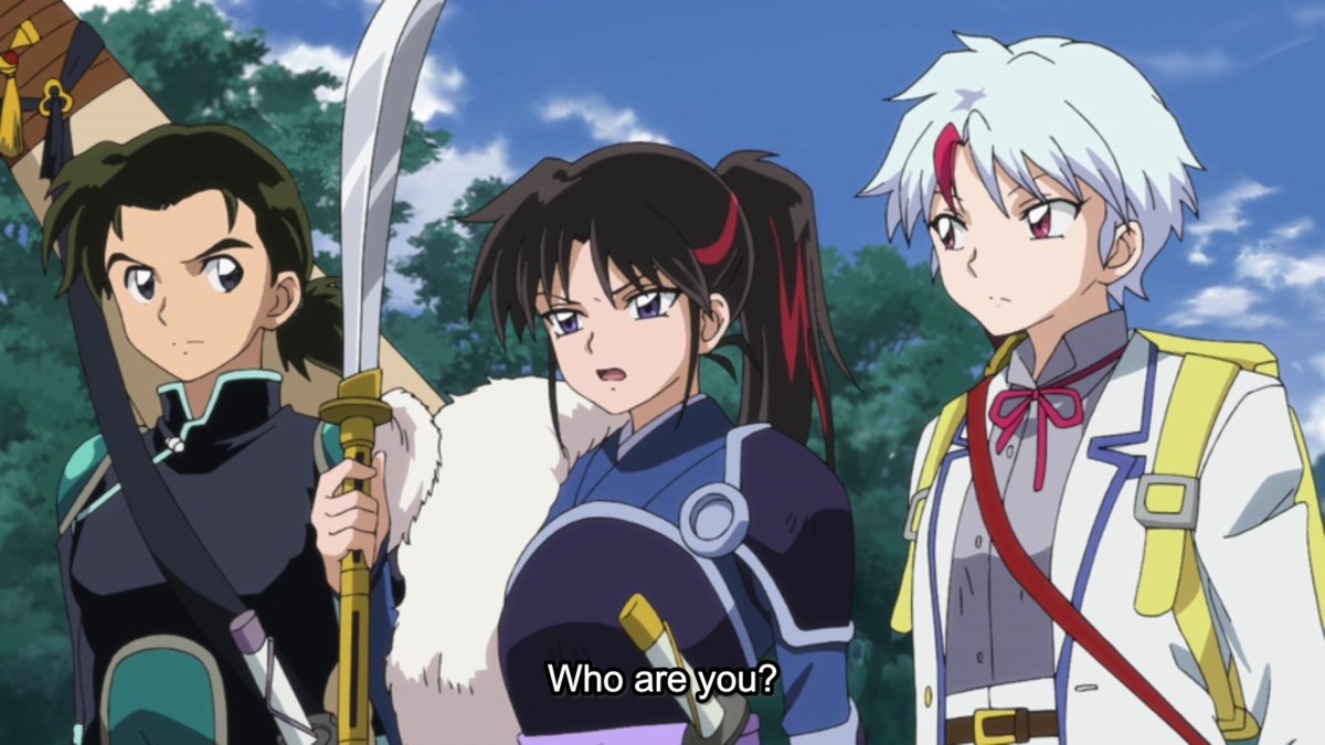 Kohaku sent Hisui to check on Miroku in the woods.He probably hasn't had a haircut in a while.  #YashaHime
