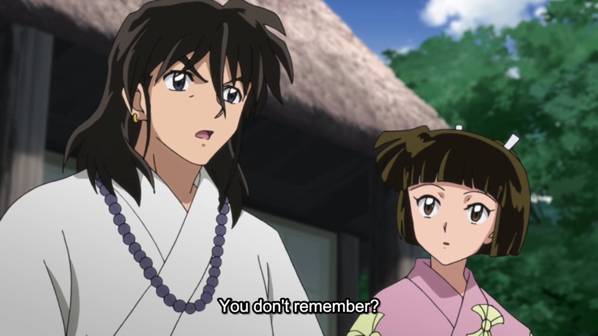 Kohaku sent Hisui to check on Miroku in the woods.He probably hasn't had a haircut in a while.  #YashaHime